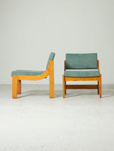 Pair of Pine Upholstered Armchairs