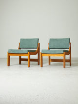Pair of Pine Upholstered Armchairs