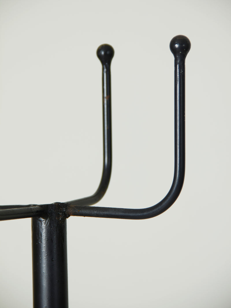 Black Iron Standing Coat Rack