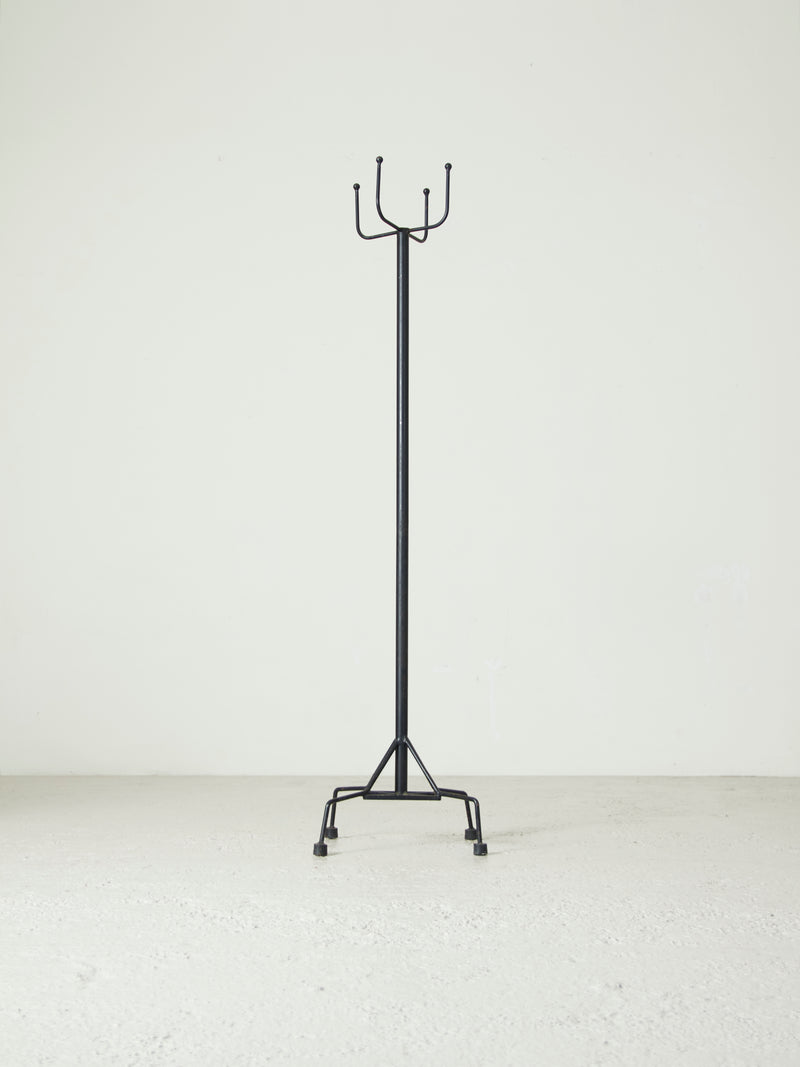Black Iron Standing Coat Rack