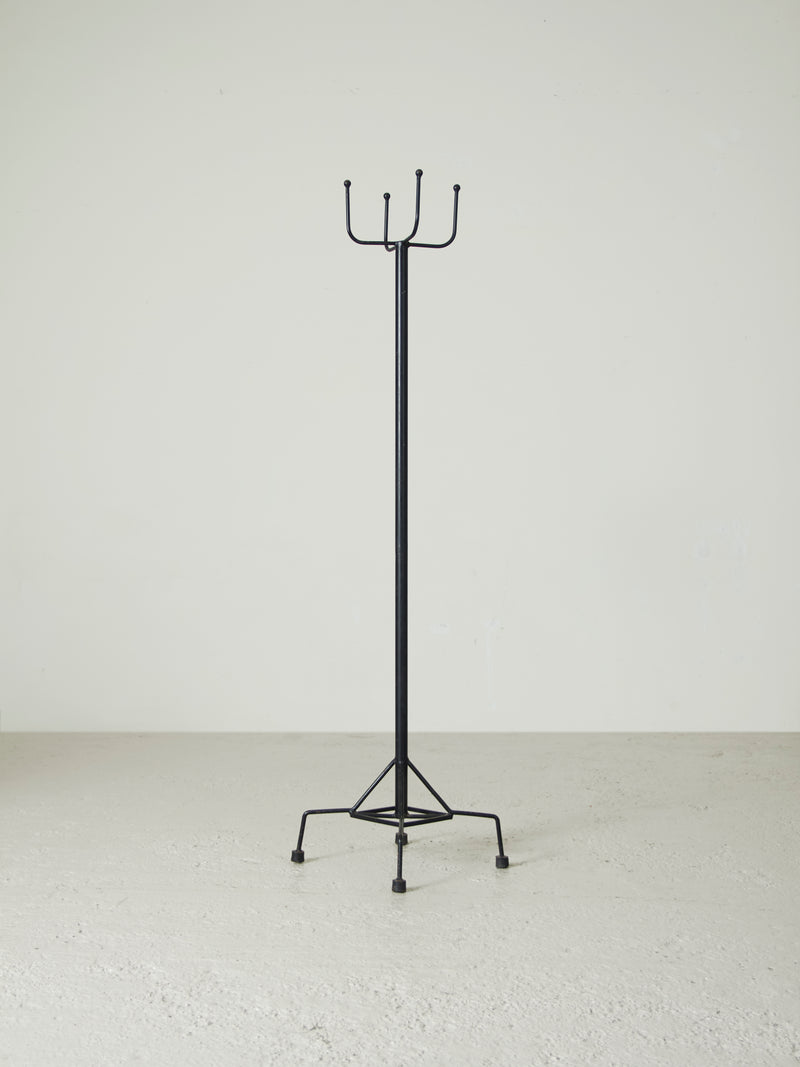 Black Iron Standing Coat Rack