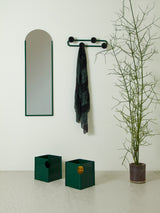 Set of Lacquered Mirror and Coat Rack