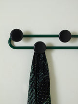 Set of Lacquered Mirror and Coat Rack