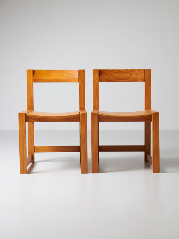 Pair of Pine Chairs