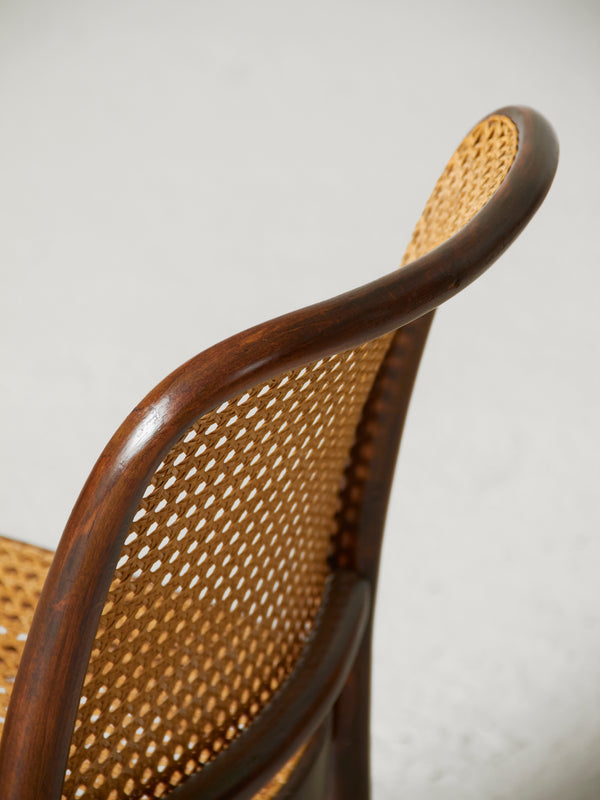 Silla Thonet en madera y rejilla