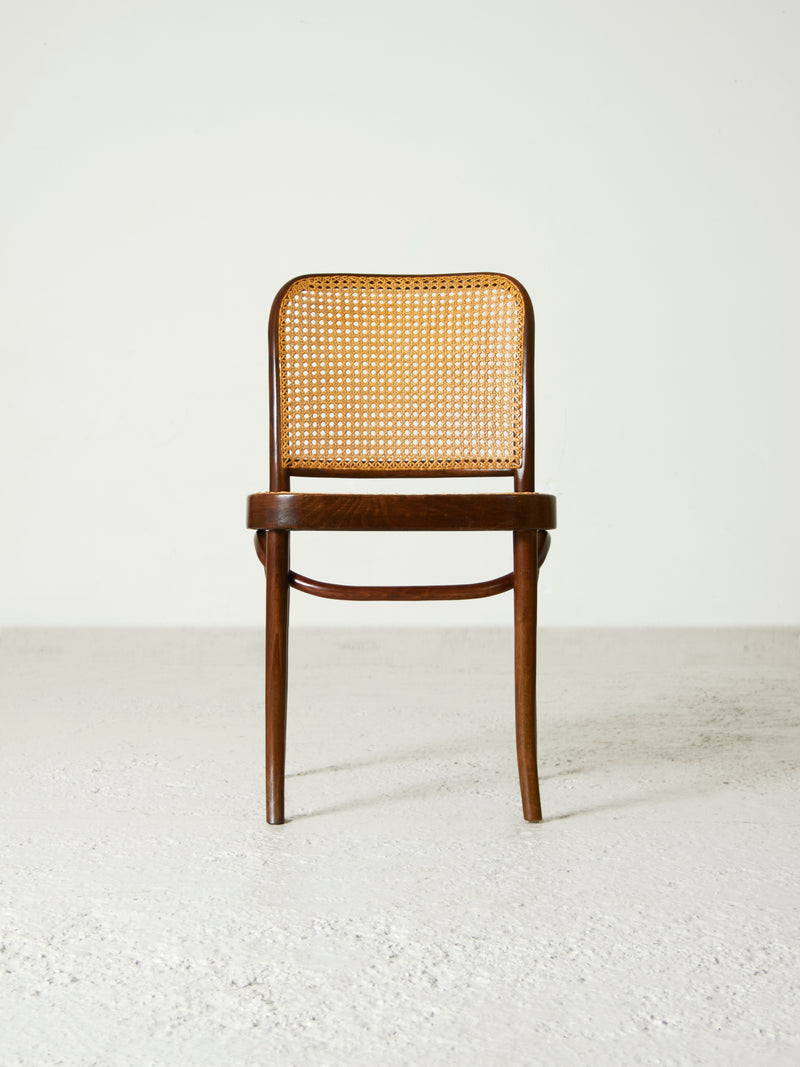 Silla Thonet en madera y rejilla