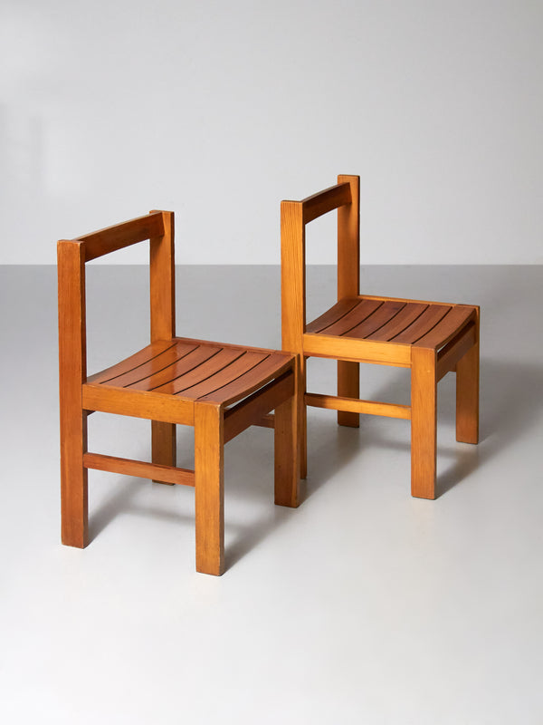 Pair of Pine chairs