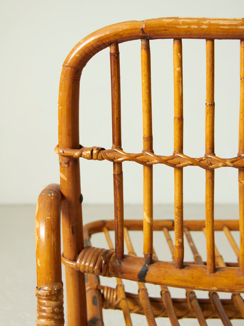 Pareja de sillones de caña