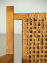 Parella de butaques de fusta i corda