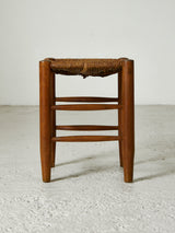 Wood and Rush Stool