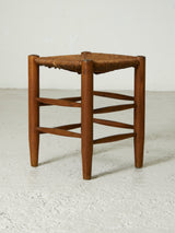 Wood and Rush Stool