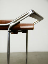 Wooden Auxiliary Cart with Chrome Legs