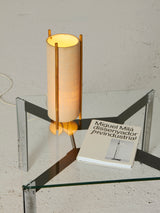 Square Side Table on Glass and Iron