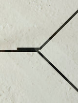 Square Side Table on Glass and Iron