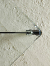 Square Side Table on Glass and Iron