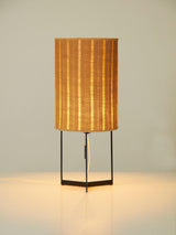 Iron and Raffia Table Lamp