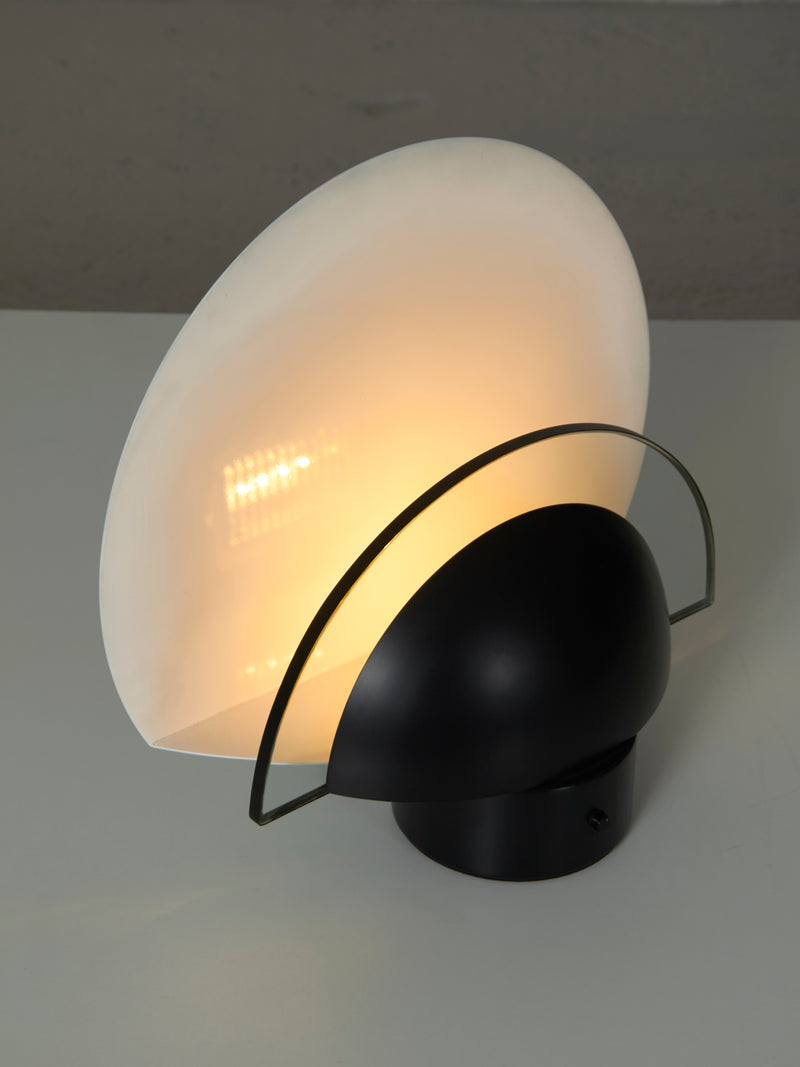 Postmodern Table Lamp in Iron and Glass