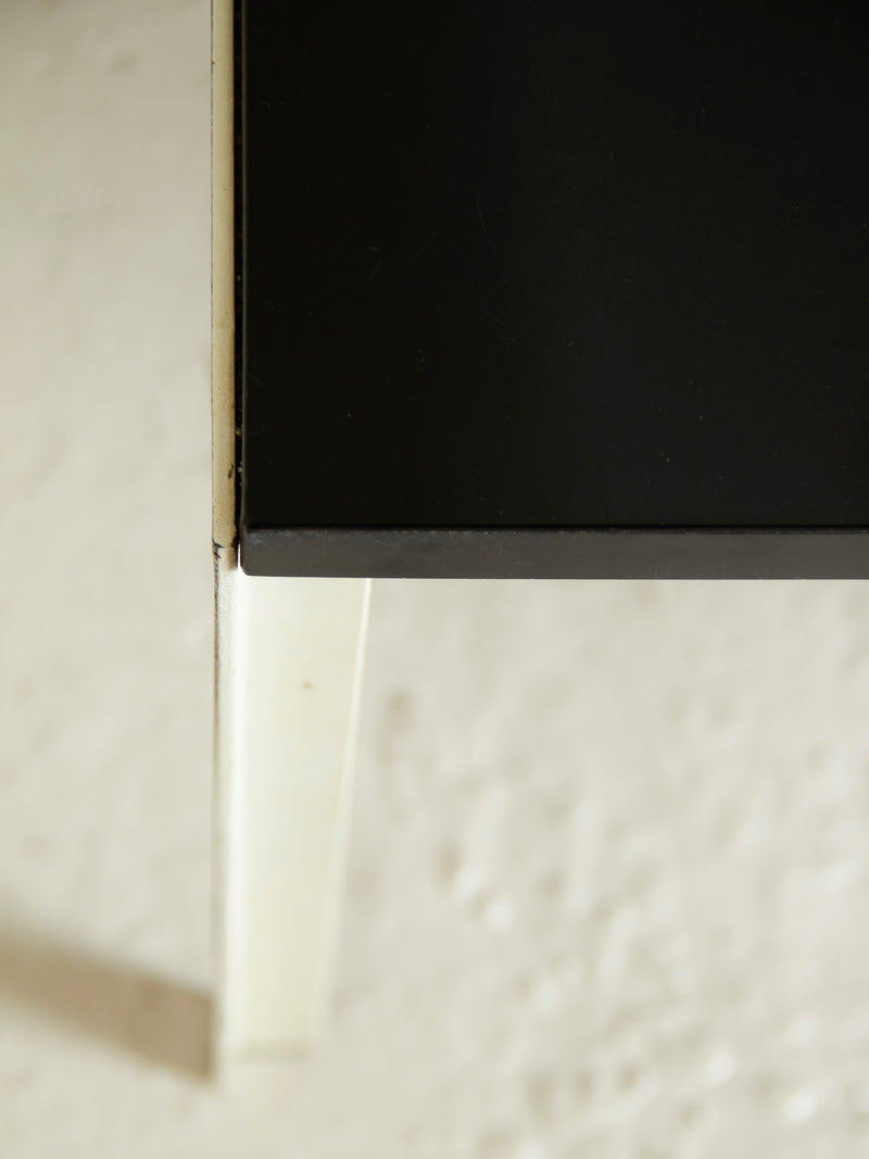 Lacquered Iron and Formica Side Table