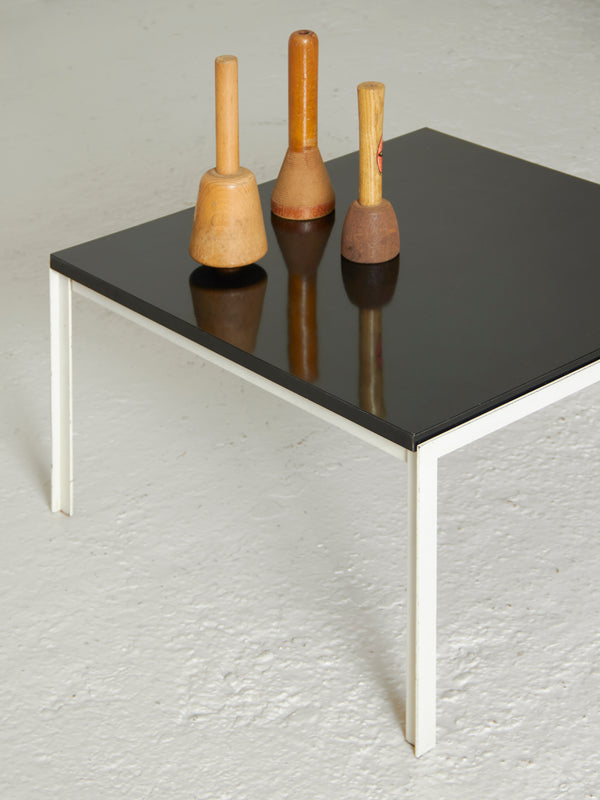 Lacquered Iron and Formica Side Table