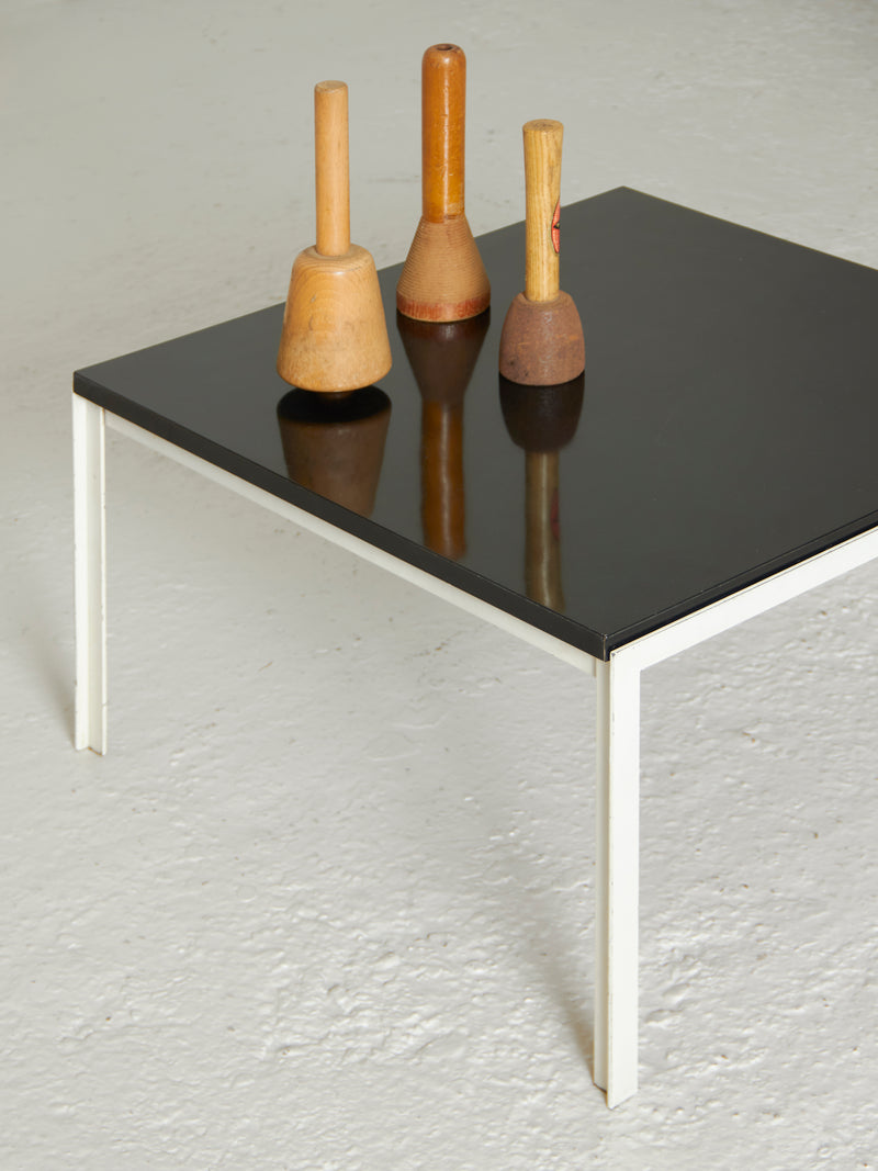 Lacquered Iron and Formica Side Table