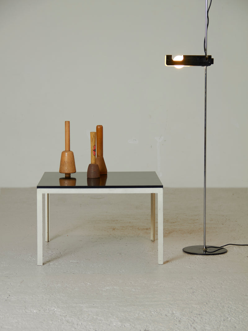 Lacquered Iron and Formica Side Table