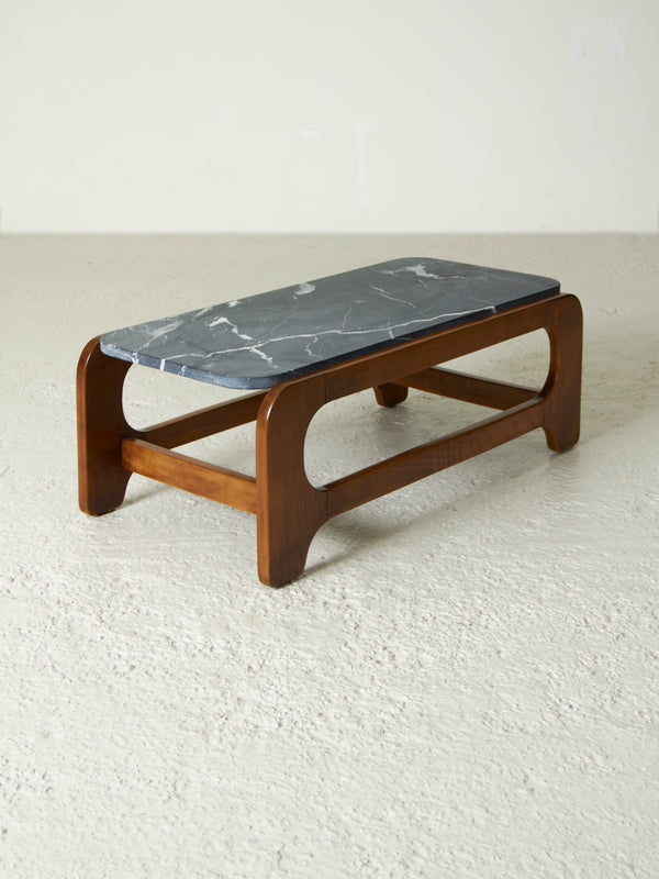 Wood and Marble Coffee Table