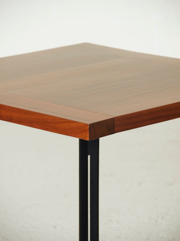 Square Dining Table on Iron and Wood