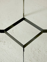 Square Glass and Brass Coffee Table II