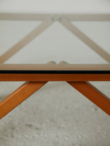 Mesa de centro de madera y vidrio