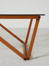 Mesa de centro de madera y vidrio