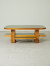 Mesa de centro de pino y fórmica verde