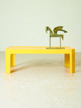 Yellow fiberglass coffee table