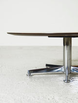 Mesas de centro de pie cromado y madera