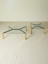 Glass and Brass Coffee Table