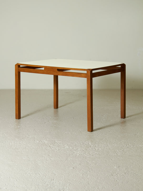 Oak and White Formica Dining Table