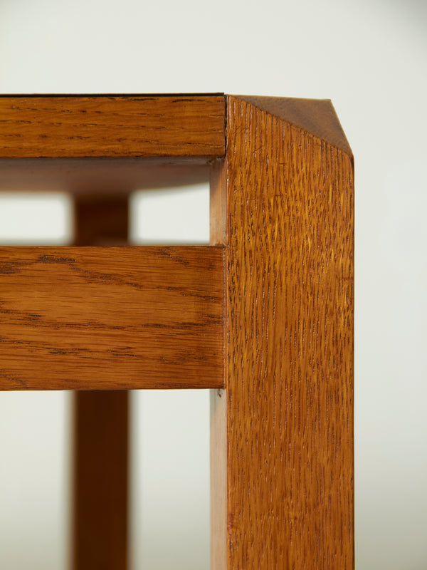 Oak and White Formica Dining Table