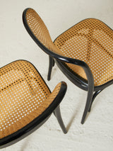 Pareja de sillas estilo Thonet mod. 811 negras