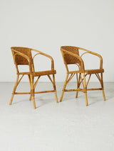 Wicker and Cane Dining Chairs
