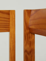 Pair of Pine and Rush Dining Chairs mod. 183