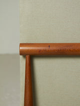 Parella de butaques de faig tapissades