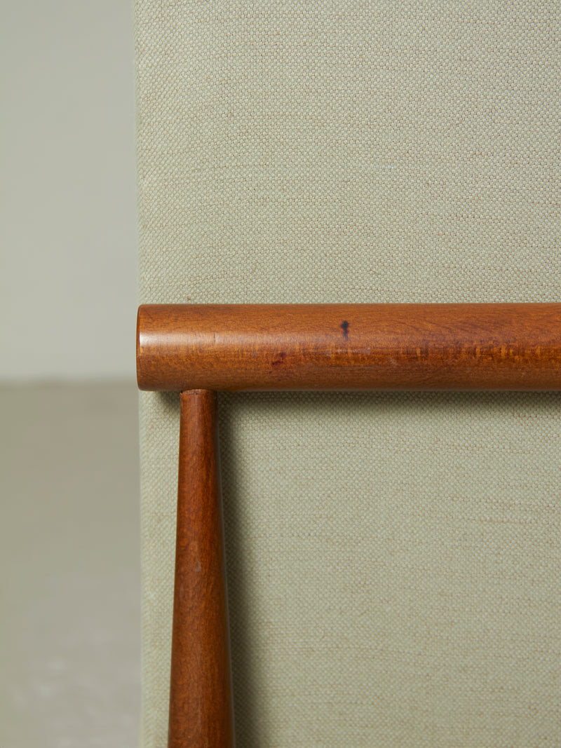 Parella de butaques de faig tapissades