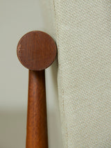 Parella de butaques de faig tapissades