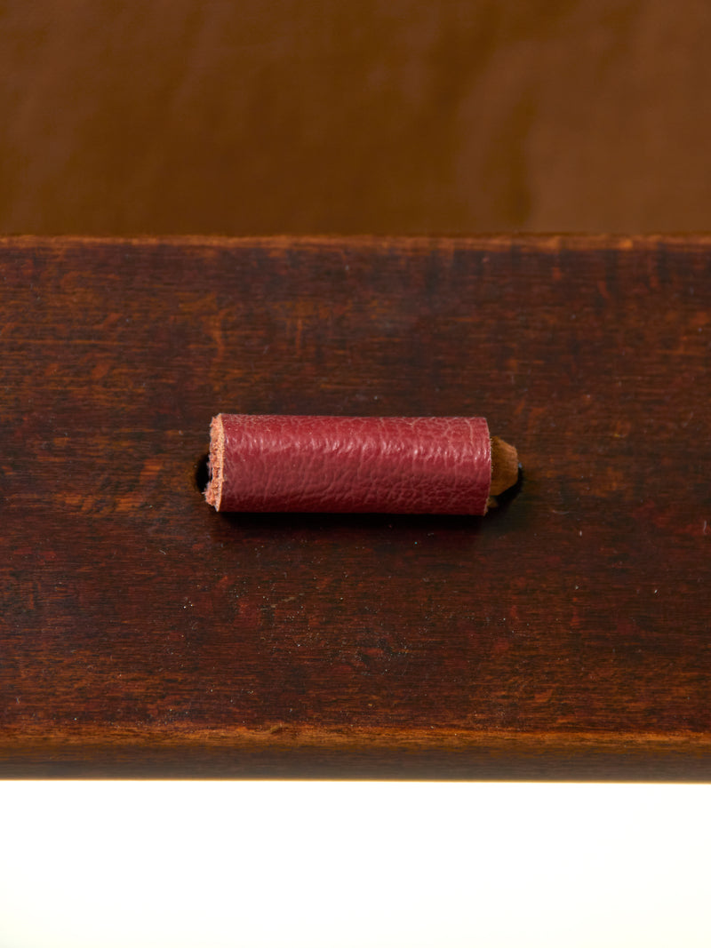 Pair of Nordic Wooden and Leather Armchairs