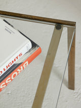 Brass and Glass Side Table