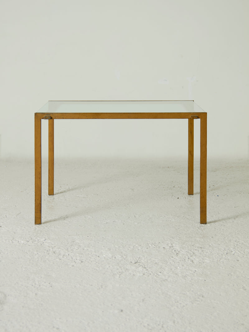 Brass and Glass Side Table