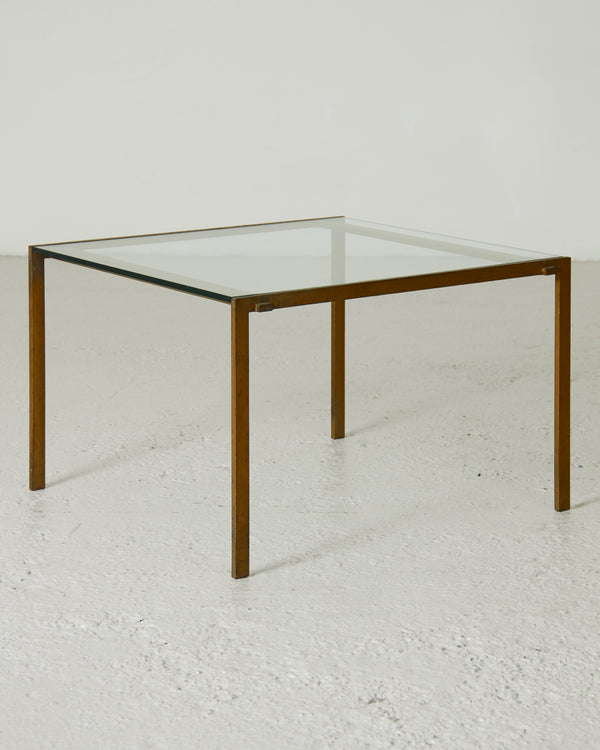 Brass and Glass Side Table