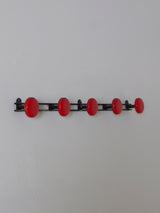 Black and Red Iron Coat Rack