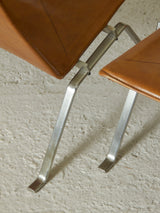 Steel and Leather PK22 Lounge Chair