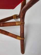 Pareja de sillones de bambú y skay