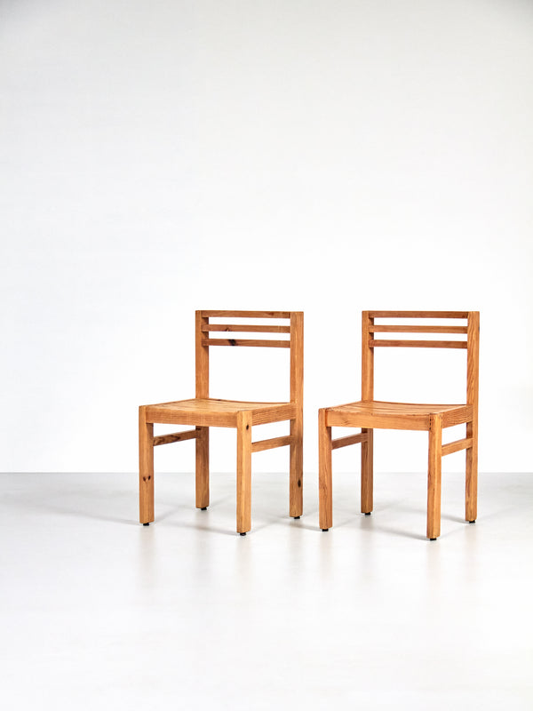 Pair of Pine chairs
